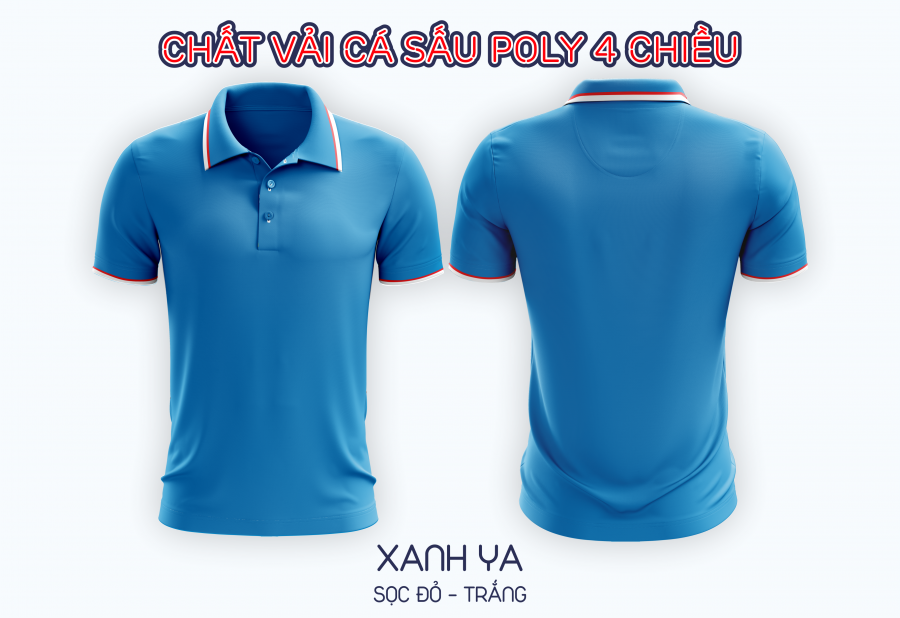 ÁO CÁ SẤU POLY YA SỌC MÃ CS01