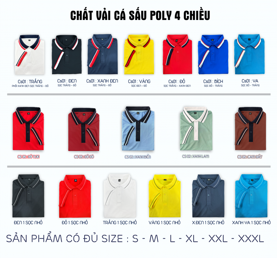 ÁO CÁ SẤU POLY VÀNG SỌC MÃ CS01