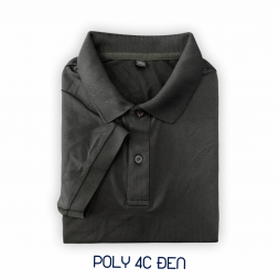 ÁO CÁ SẤU POLY 4C MÀU ĐEN