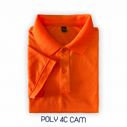 ÁO CÁ SẤU POLY 4C MÀU CAM