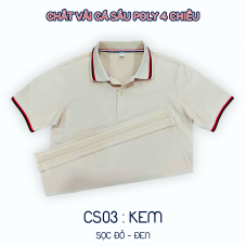 ÁO CÁ SẤU POLY KEM SỌC MÃ CS03